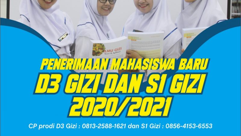 Informasi Pendaftaran Mahasiswa Baru Program Studi Gizi TA 2020/2021