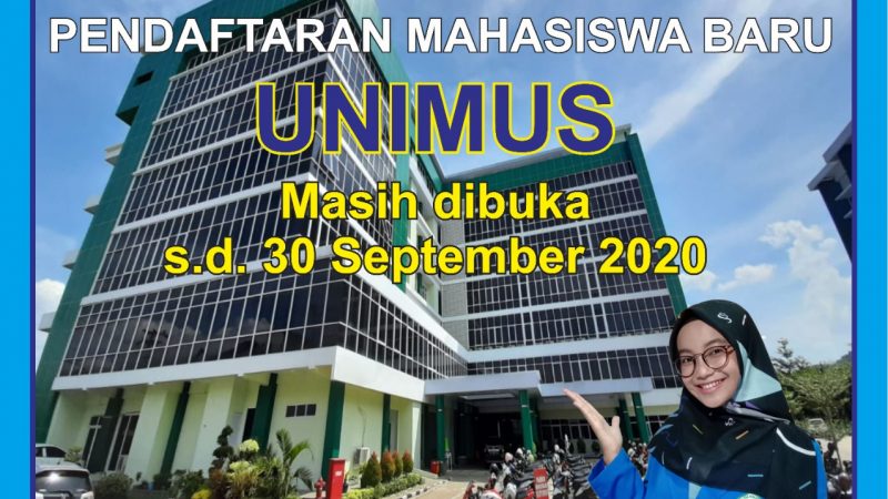 PENDAFTARAN MAHASISWA BARU UNIMUS DIPERPANJANG SAMPAI 30 SEPTEMBER 2020