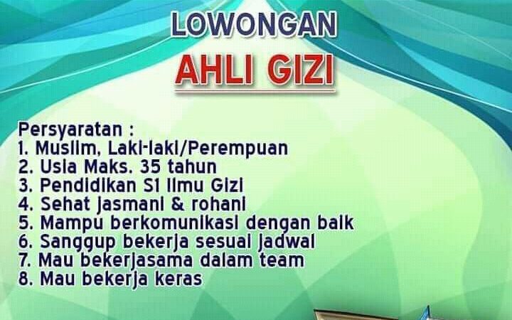 LOWONGAN KERJA AHLI GIZI DI RS PKU MUHAMMADIYAH SUKOHARJO JAWA TENGAH