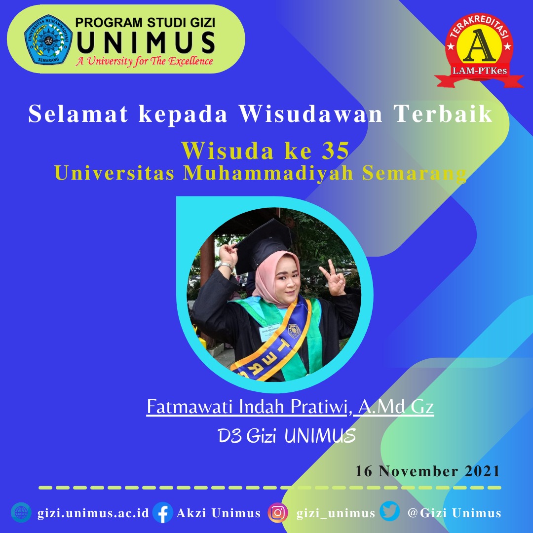 Selamat Dan Sukses Wisuda Ke 35 UNIMUS Gizi Unimus