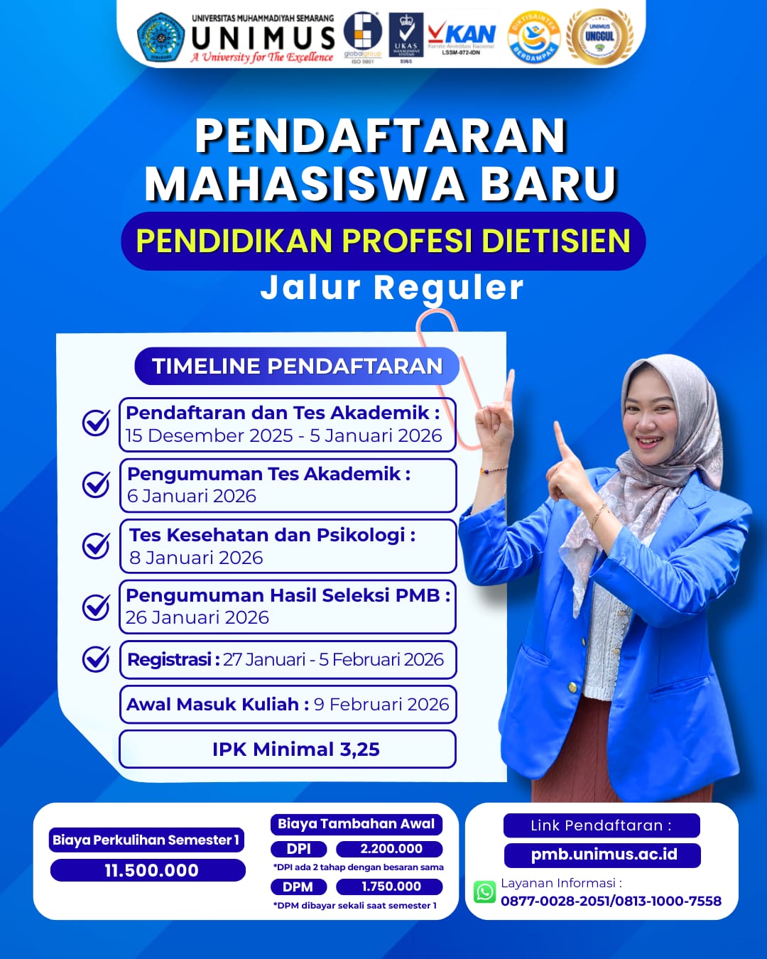 Informasi Pendaftaran Program Studi Pendidikan Profesi Dietisien Universitas Muhammadiyah Semarang